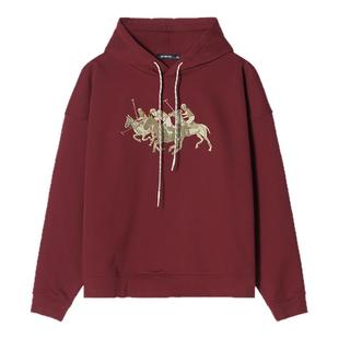 【马年限定 加绒】Unvesno(UN)三合一功能马球运动刺绣短阔卫衣