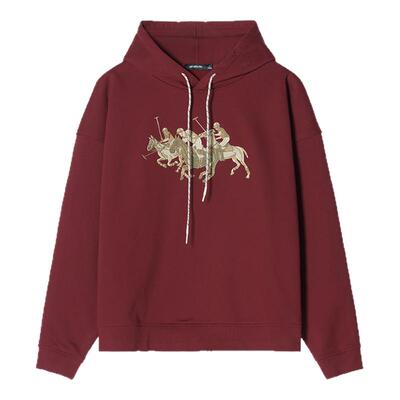 【马年限定 加绒】Unvesno(UN)三合一功能马球运动刺绣短阔卫衣