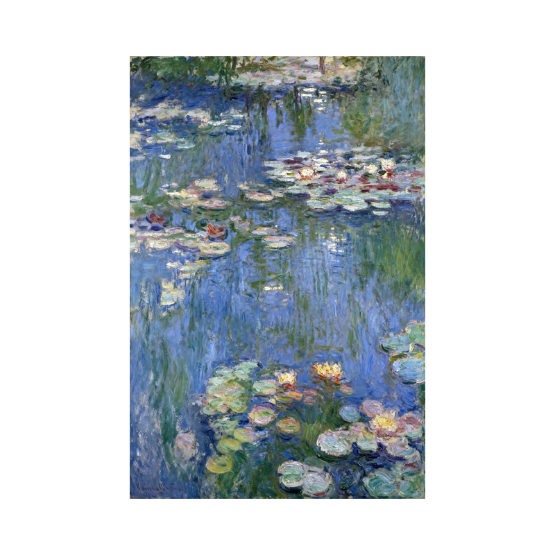 可班纯手绘油画碧池莲韵装饰挂画