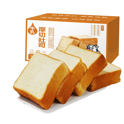 厚切吐司面包整箱早餐牛乳切片代餐小吃宿舍充饥零食饱腹休闲食品