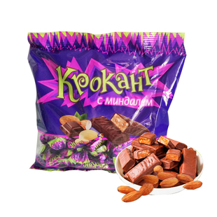 俄罗斯进口紫皮糖果 kpokaht酥糖 紫皮糖黄花生齐奥里奥爵士喜糖