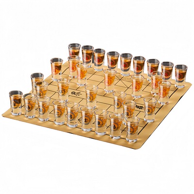 中国象棋玻璃白酒杯套装