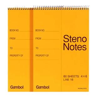 日本KOKUYO国誉线圈笔记本英语单词本渡边gambol螺旋上翻本a5空白便携本A6小分栏速记学生用口译速记本记事本