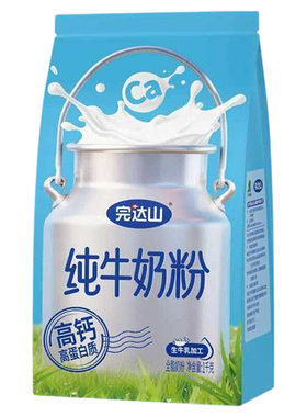 完达山全脂奶粉1kg生牛乳高钙高蛋白成人中老年学生商用袋装整箱