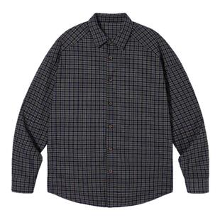 PSO Brand男装女装育克Yoke美式学院风磨毛感色织格纹长袖衬衫