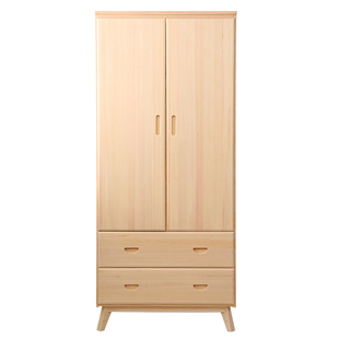 定制全实木衣柜两门23门原木质组装拼接卧室整体衣厨简易松木儿童