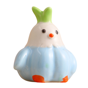 桌面陶瓷蒜鸟小摆件打工人工位解压装饰品卡通可爱礼物礼品送同学