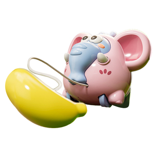 拉线会走路的大象儿童拉绳滑行小车宝宝婴儿爬行上链弦发条玩具车