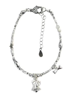 燕归原创圣诞来信铃铛碎银手链