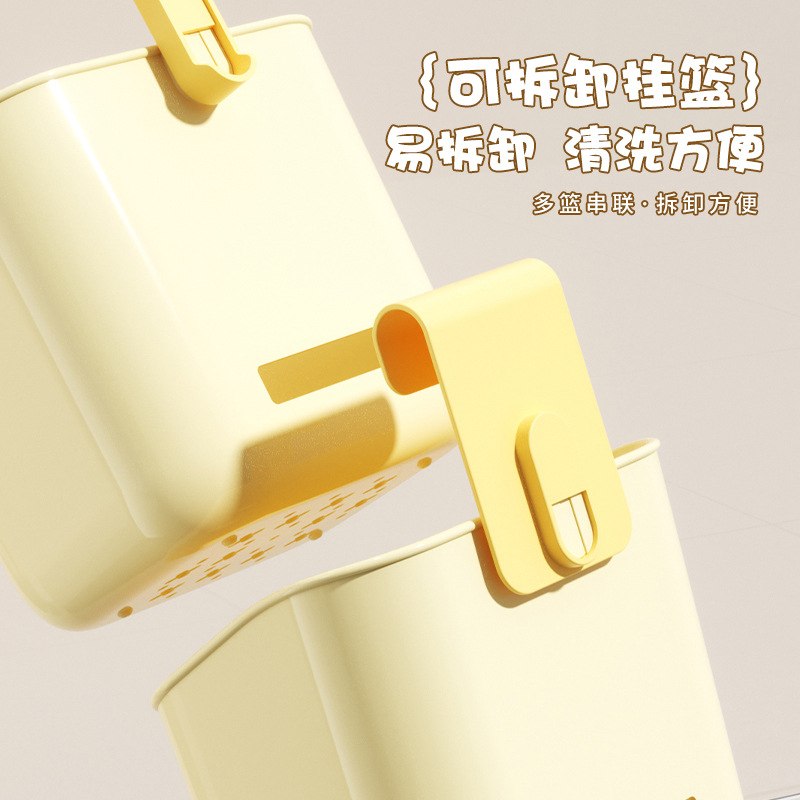 卡通吸盘置物架厨房收纳盒葱批发生姜壁挂置物架姜蒜收纳盒大蒜