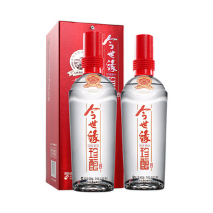 今世缘红珍酿浓香型白酒42度480ml2瓶装婚庆喜酒纯粮酒水官方授权