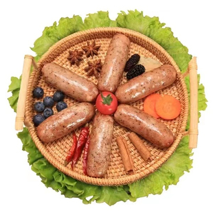 清真烤肠纽伦堡台湾风味肉烤肠黑胡椒台式火山石脆皮地道牛肉香肠