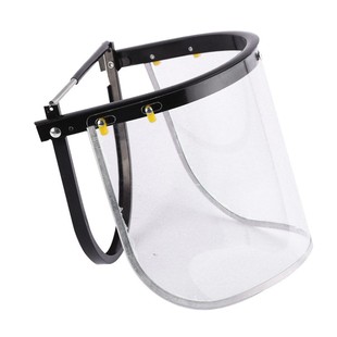 包邮配帽式透明铝厂防护面屏隔热耐高温面罩pc防飞溅切割打磨面具