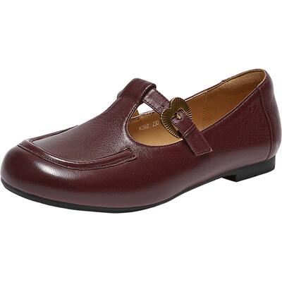 百思图春季T字通勤玛丽珍鞋