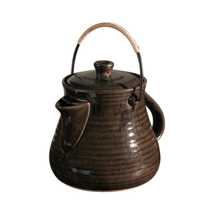 万土烧 怡养壶 中药炖煲陶瓷药壶养生壶 粗陶土壶 明火燃气灶适用