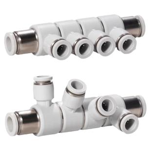 原装亚德客气动可旋转气管快插接头五通APKS 六通AFD4 6 8 10 12