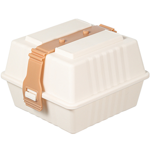 外带汉堡防压盒露营携带盒子糕点便当打包盒塑料三明治野餐专用盒