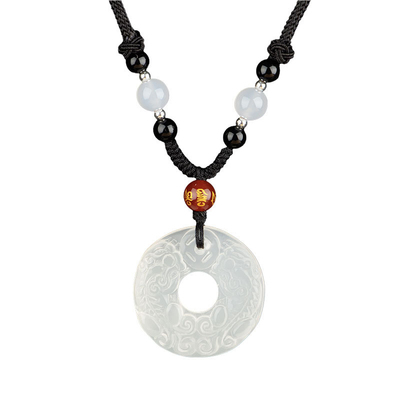 生日礼物2024新款男士项链白玛瑙