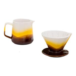 koonan窑变咖啡滤杯 陶瓷免折纸滤杯手冲滤杯v60 咖啡过滤器