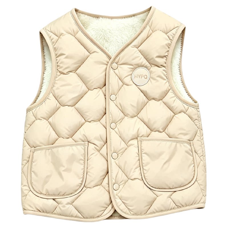 休闲秋冬季加绒加厚儿童马甲棉服
