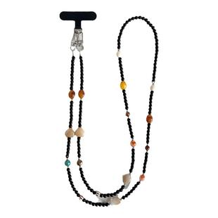 小众设计手机链斜挎可背挂绳手工串珠艺术高级感石头背带链子复古挂链包包链条2025新款旅游长款挂件女垫片壳