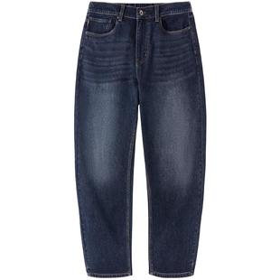 骆驼男装秋季男士牛仔裤2025新款弹力直筒宽松百搭潮流休闲长裤子