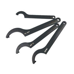 MIKUNI圆头钩型月牙扳手侧面孔圆螺母半月圆勾形C形活动绞牙扳手