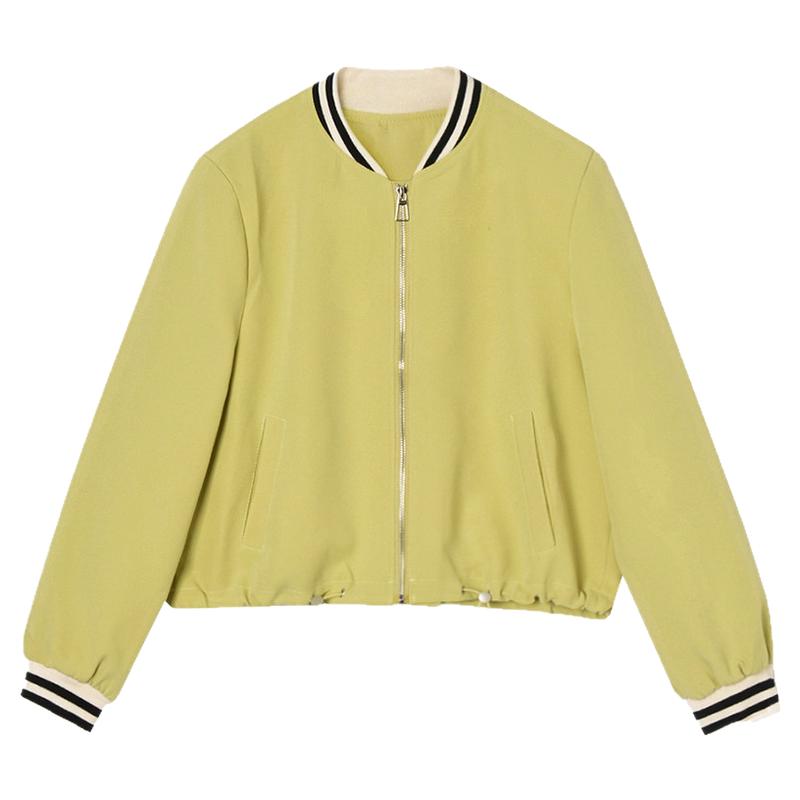 拼色上衣长袖棒球服外套