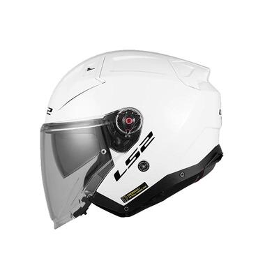 LS2玻纤复古双镜片半盔机车OF603