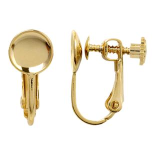 diy饰品配件 日本贵和kiwa珠碗10-14mm半孔无孔圆珠凸面粘贴耳夹