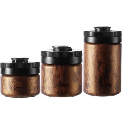 Bincoo抽真空咖啡豆密封罐不锈钢小型家用咖啡粉保鲜储存罐收纳罐