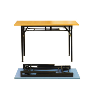 双层简易折叠桌会议桌长桌活动桌电脑桌辅导班课桌椅培训桌椅组合