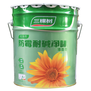 三棵树防霉耐碱净味内墙漆乳胶漆室内自刷墙面漆涂料刷墙白色油漆