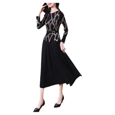 蔚歌假两件连衣裙拼接