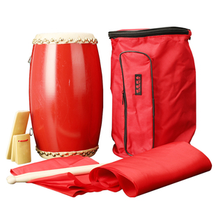 12 14 15cm牛皮腰鼓全套成人腰鼓秧歌安塞腰鼓幼儿园儿童花鼓乐器