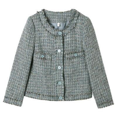 名媛风含羊毛毛呢外套大衣