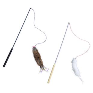 QMONSTER猫玩具自嗨解闷神器真皮逗猫棒羽毛耐咬养猫幼猫宠物用品