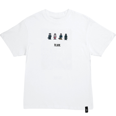 天朗足球 TLSS基础纯棉男女百搭印花宽松重磅夏季短袖T恤TTGI2501