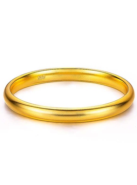 新款古法素面心经足金包银9999