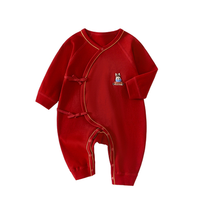 温巢新生婴儿衣服秋季纯棉连体衣