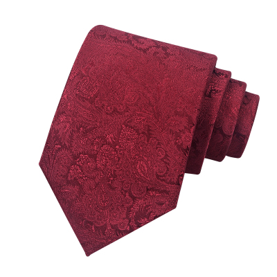 高档领带男免打结酒红花纹高档商务拉链式正装易拉得懒人结婚新郎