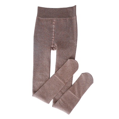 加绒加厚咖啡色连裤袜灰色打底裤