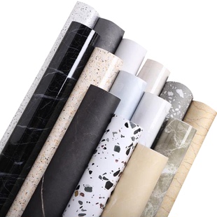 仿大理石贴纸自粘厨房桌面防油防水石材石英石台面翻新岩板贴膜