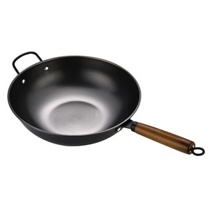 好伴侣气氮铁锅老式炒菜锅无涂层不粘炒锅铸铁锅燃煤气电通用厨具