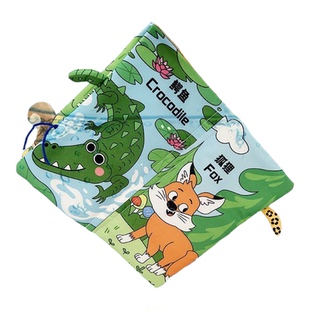 婴儿玩具布书婴儿可咬尾巴立体撕不烂启蒙早教书婴幼儿玩具布偶书