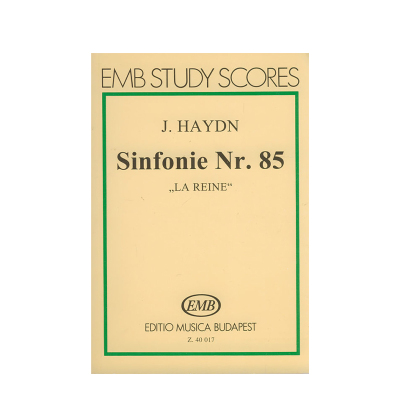 海顿 降B大调第八十五交响曲 研习小总谱 非演奏用谱 布达佩斯原版乐谱书 Symphony Nos 85 in B flat major pocket score Z40017
