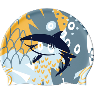 儿童泳帽男童防水不勒头2024新款女童长发加大专用护耳硅胶游泳帽