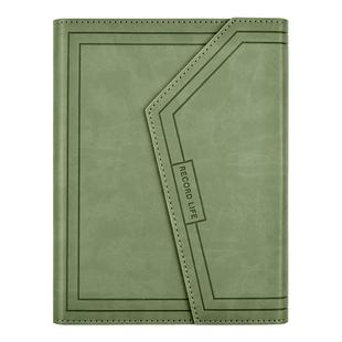 高颜值皮面A5活页笔记本子简约商务办公用会议学习记录本三折可拆卸替换内芯记事本多功能日记本定制可印logo