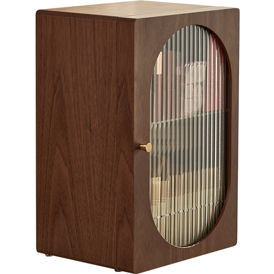 木质化妆品收纳盒桌面高级感防尘化妆柜梳妆台大容量护肤品置物架