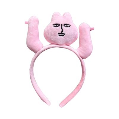 趣味粉红兔子发箍洗脸头箍